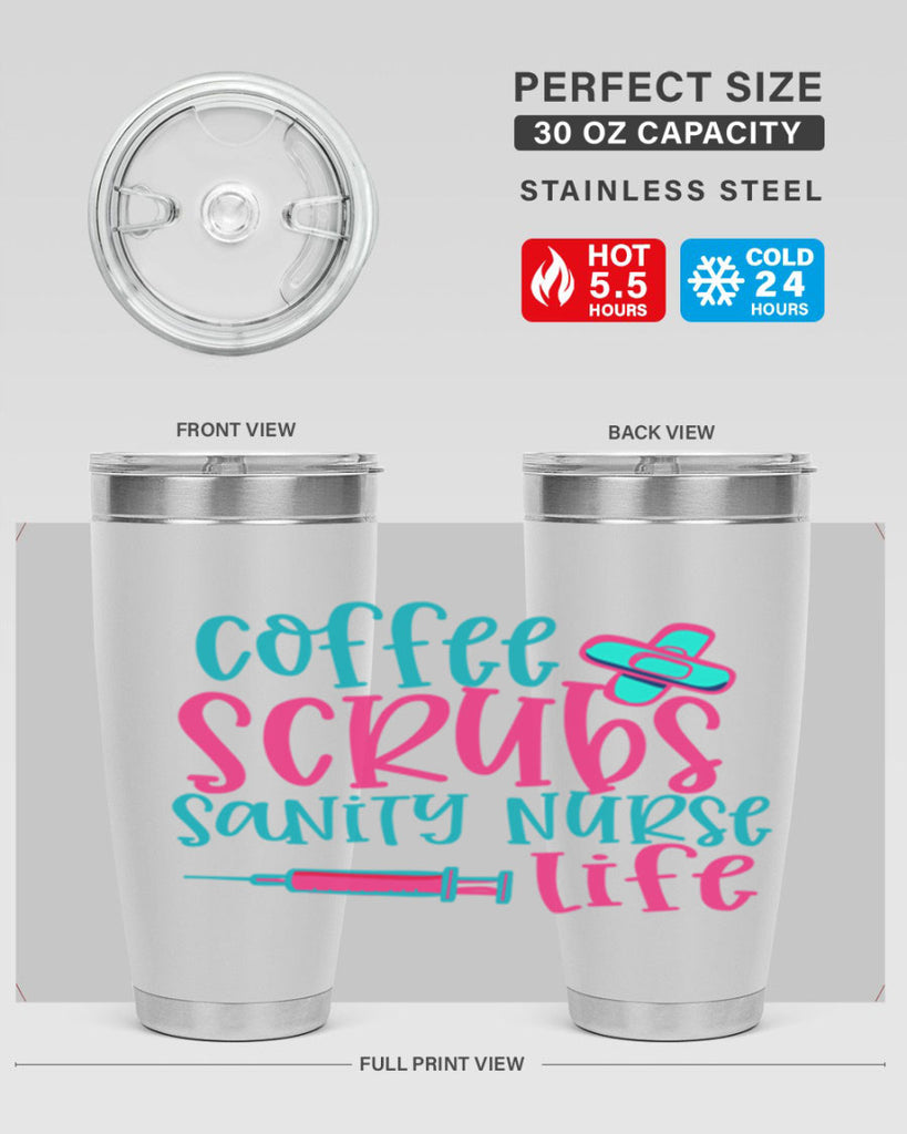 coffee scrubs sanity nurse life Style Style 207#- nurse- tumbler