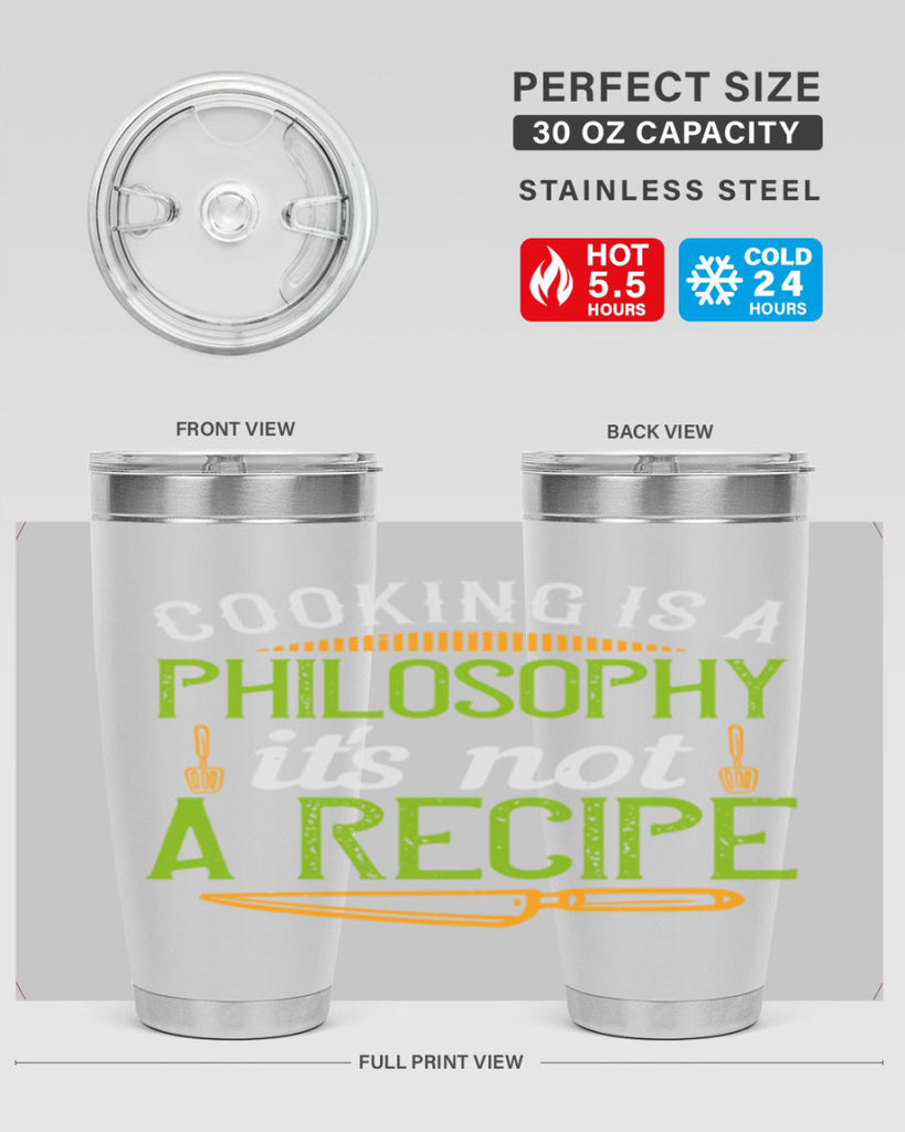 cooking is a philosophyits not a recipe 48#- cooking- Tumbler