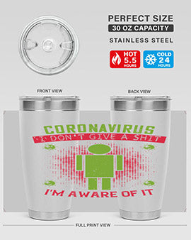 coronavirus i dont give a shit im aware of it Style 3#- corona virus- Cotton Tank