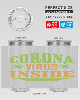 coronavirus inside Style 2#- corona virus- Cotton Tank