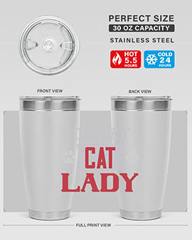 crazy cat lady Style 44#- cat- Tumbler
