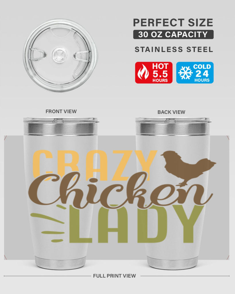 crazy chicken lady 18#- farming and gardening- Tumbler