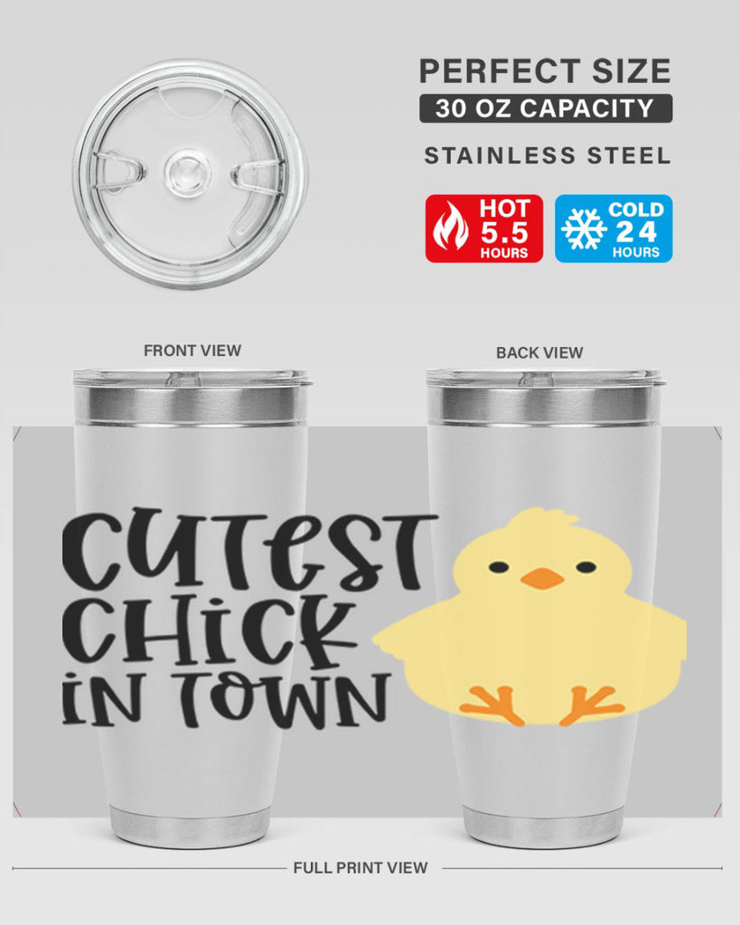 cutest chick in town 61#- easter- Tumbler