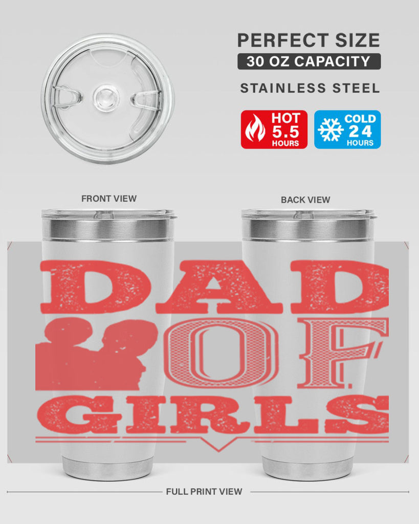 dad of girls 269#- fathers day- Tumbler