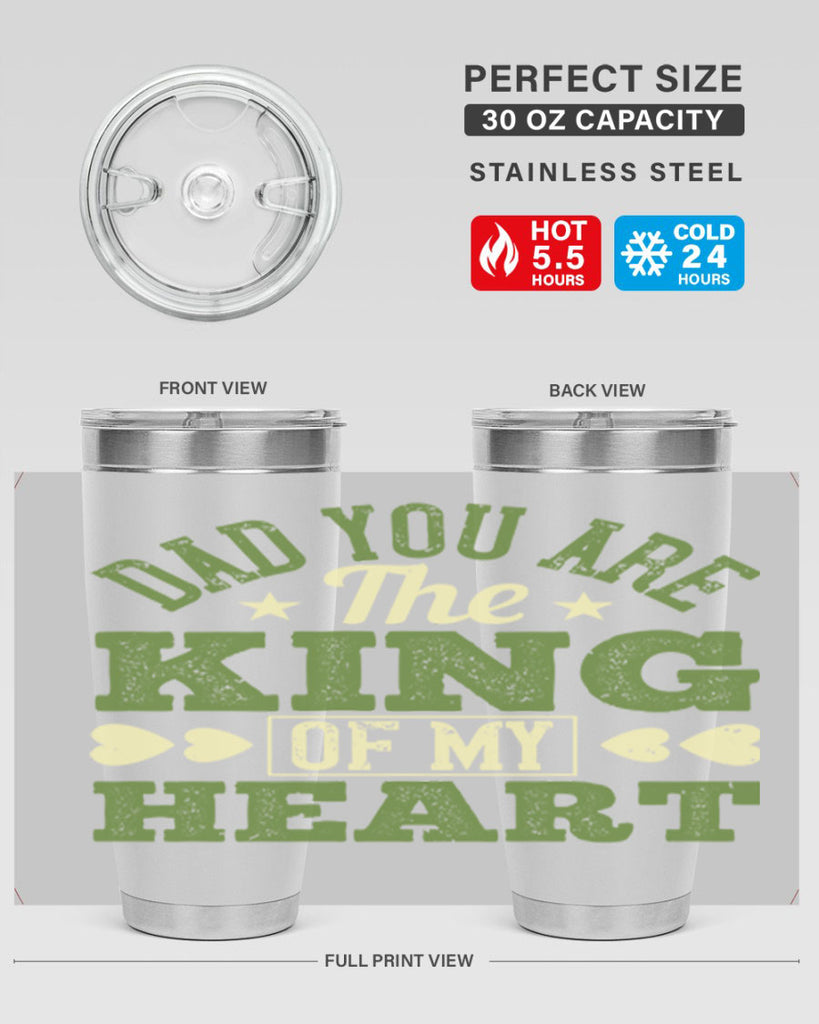dad you are the king of my heart 253#- fathers day- Tumbler