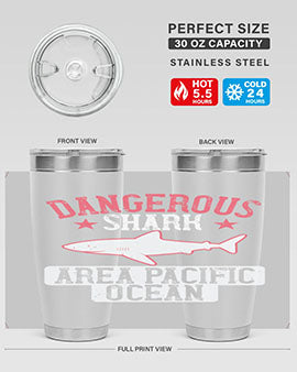 dangerous shark area pacific ocean Style 92#- shark  fish- Tumbler