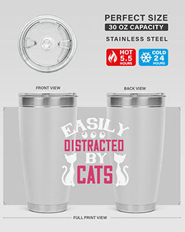 easily distracted by cats Style 46#- cat- Tumbler