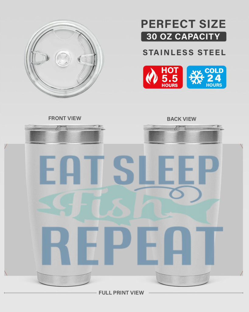 eat sleep fish repeat 222#- fishing- Tumbler