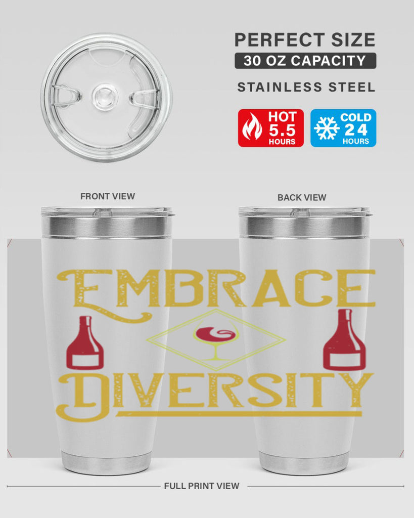 embrace diversity 218#- wine- Tumbler