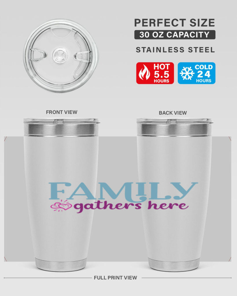 family gathers here 40#- family- Tumbler