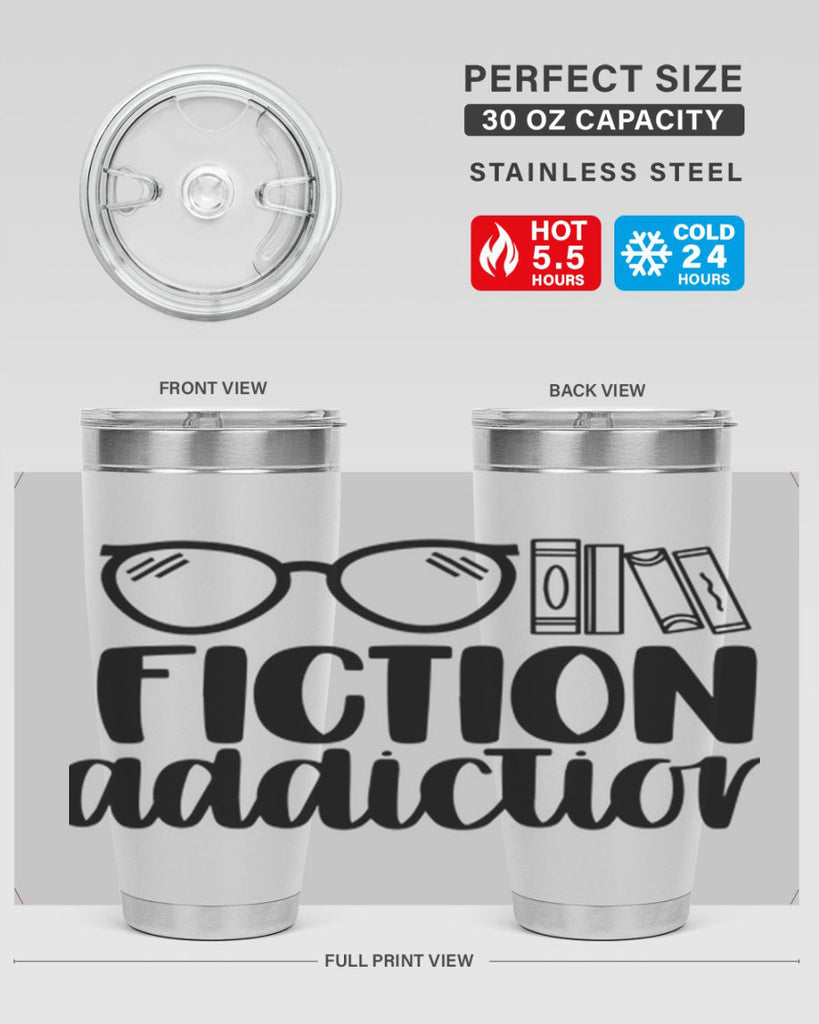 fiction addiction 40#- reading- Tumbler