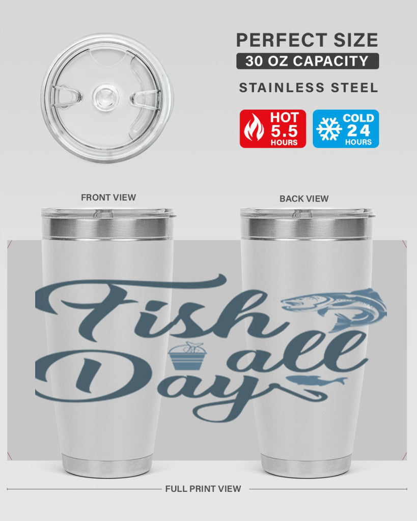 fish all day 156#- fishing- Tumbler