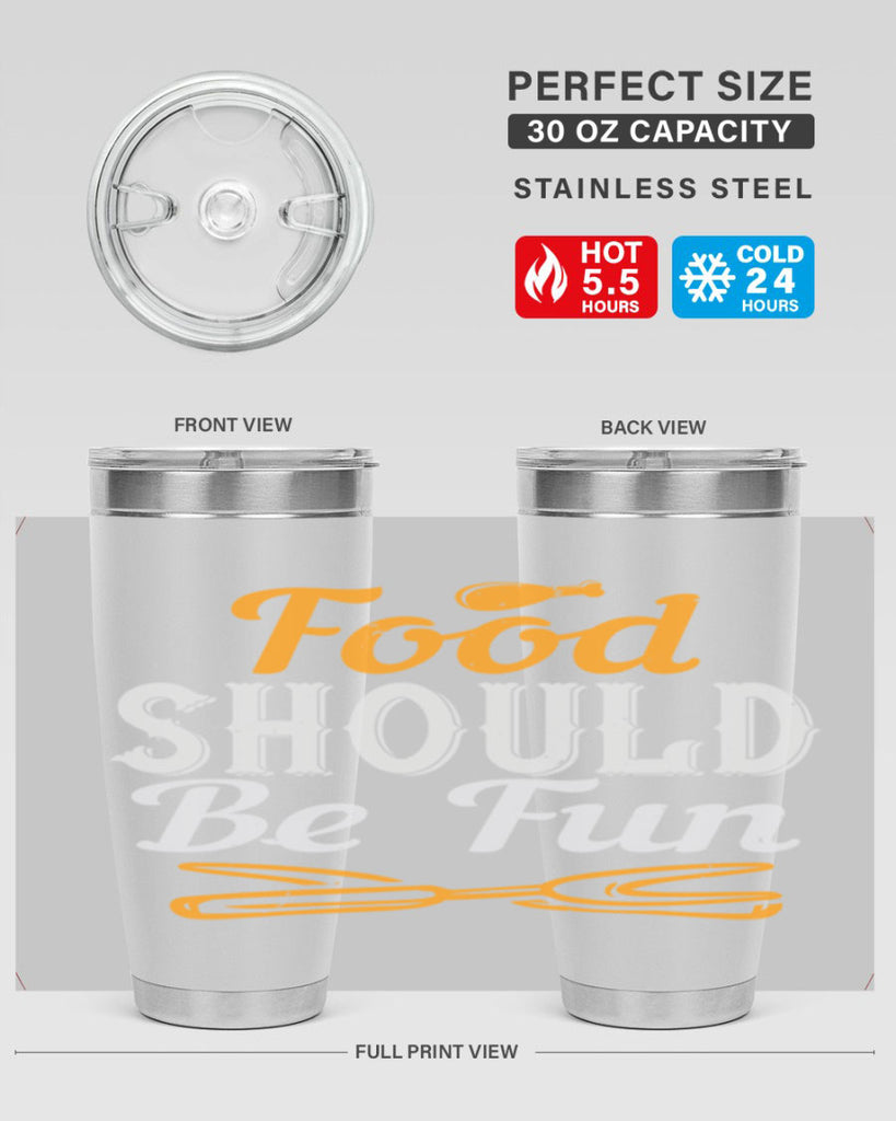 food should be fun 40#- cooking- Tumbler