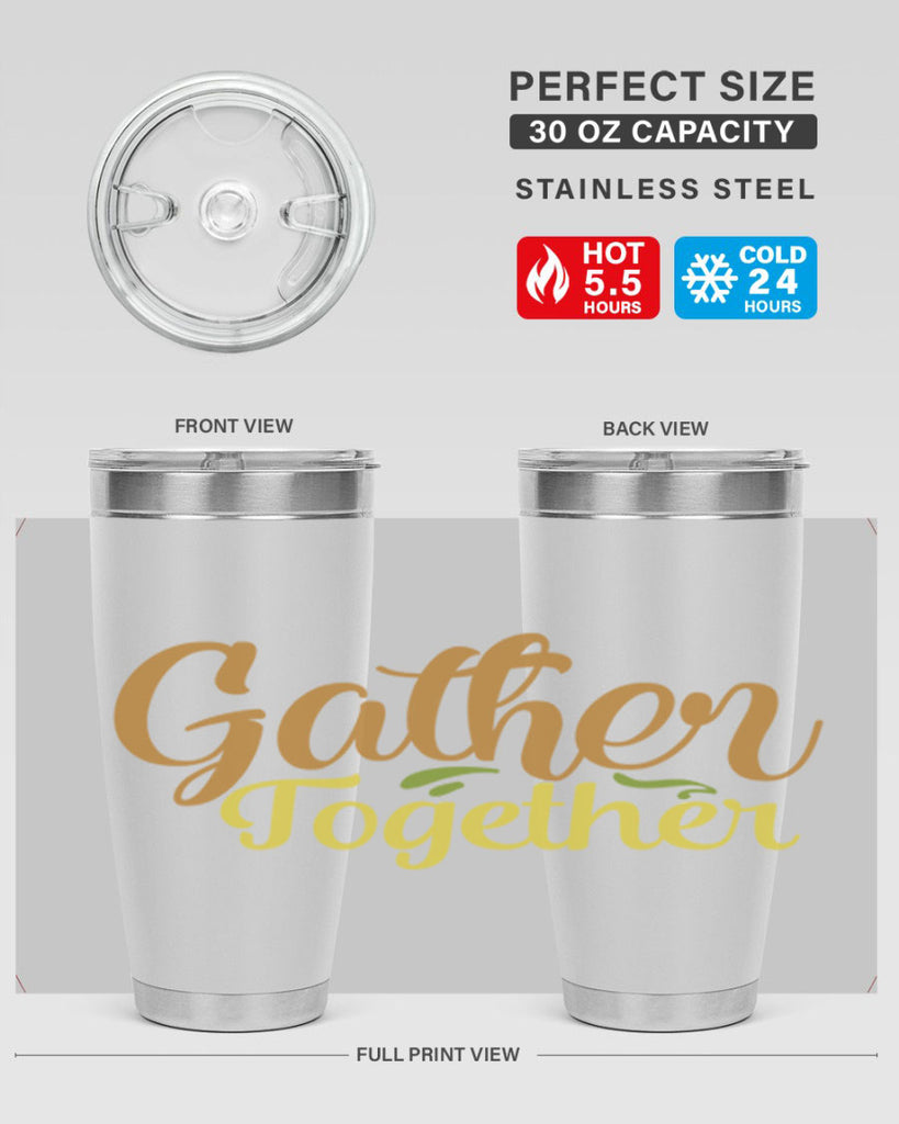 gather together 61#- thanksgiving- Tumbler