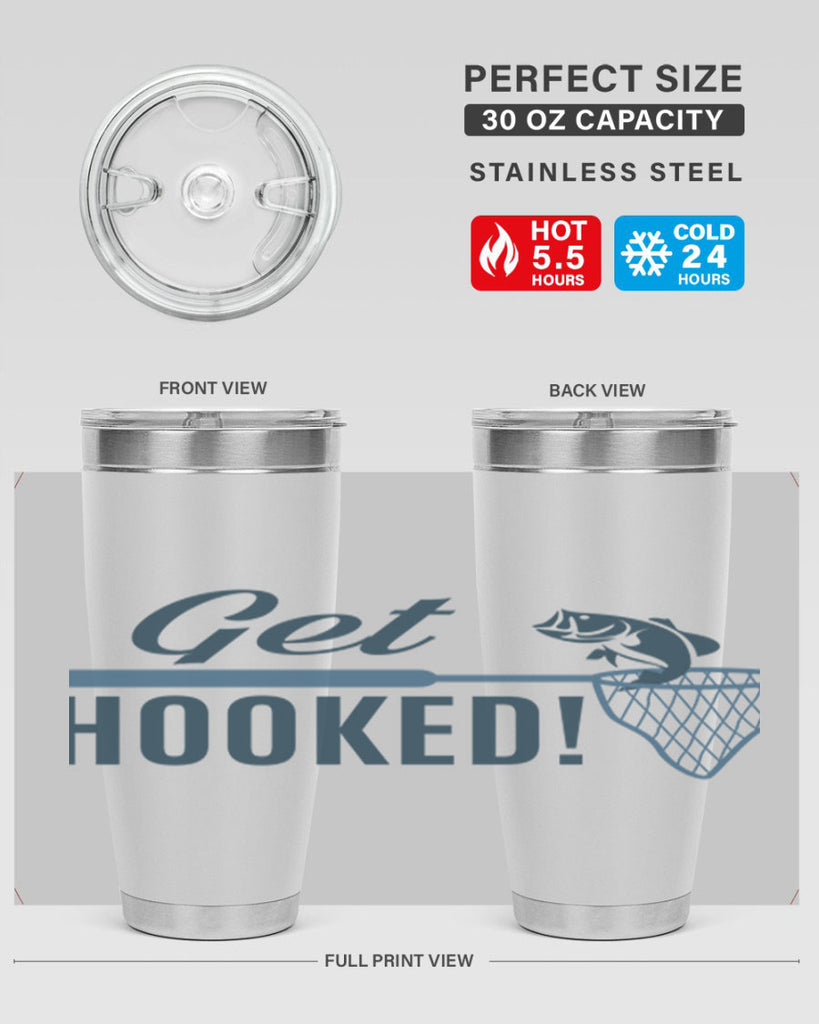 get hooked 133#- fishing- Tumbler