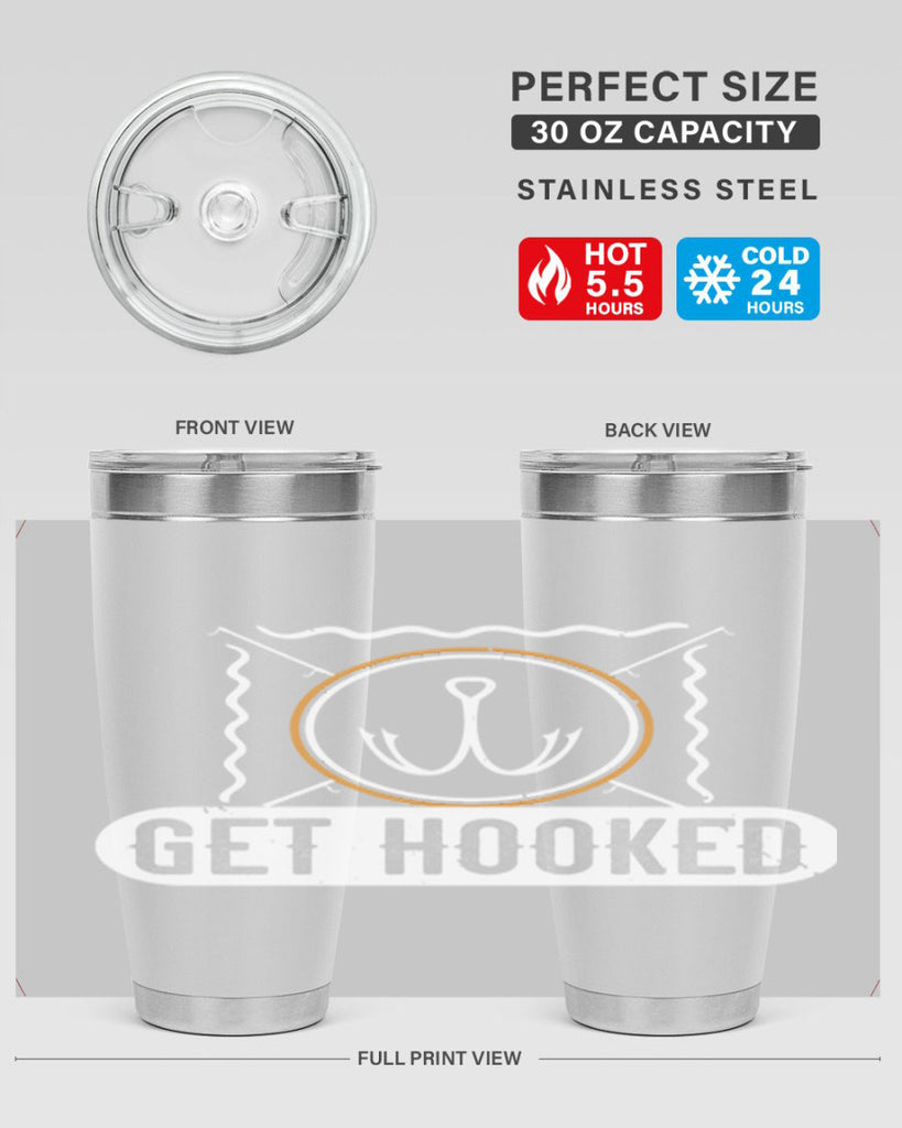 get hooked 264#- fishing- Tumbler