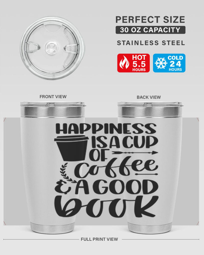 happiness is a cup of coffee 39#- reading- Tumbler