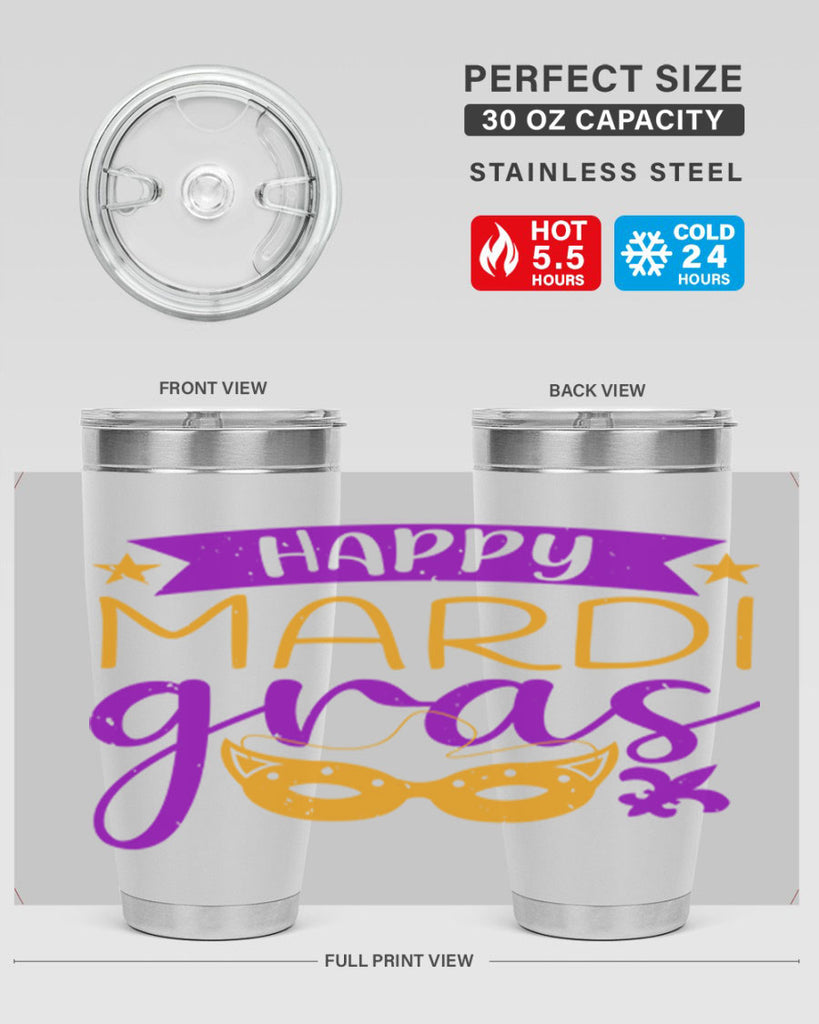 happy mardi gras 70#- mardi gras- Tumbler