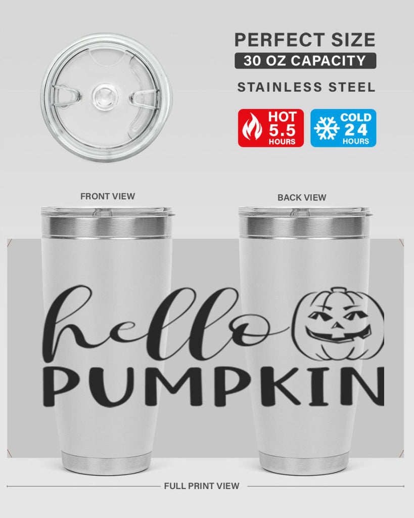 hello pumpkin 287#- fall- Tumbler