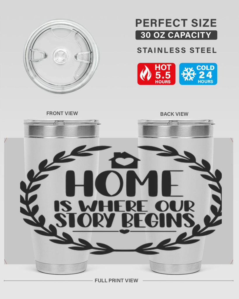 home is where our story begins 12#- home- Tumbler