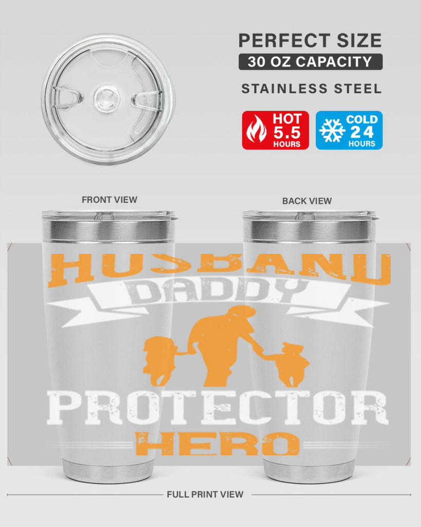 husband daddy protector hero 252#- fathers day- Tumbler