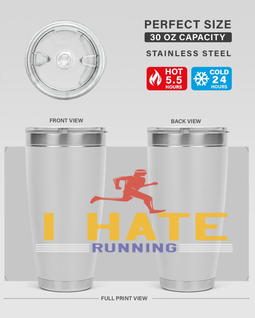 i hate running 40#- running- Tumbler