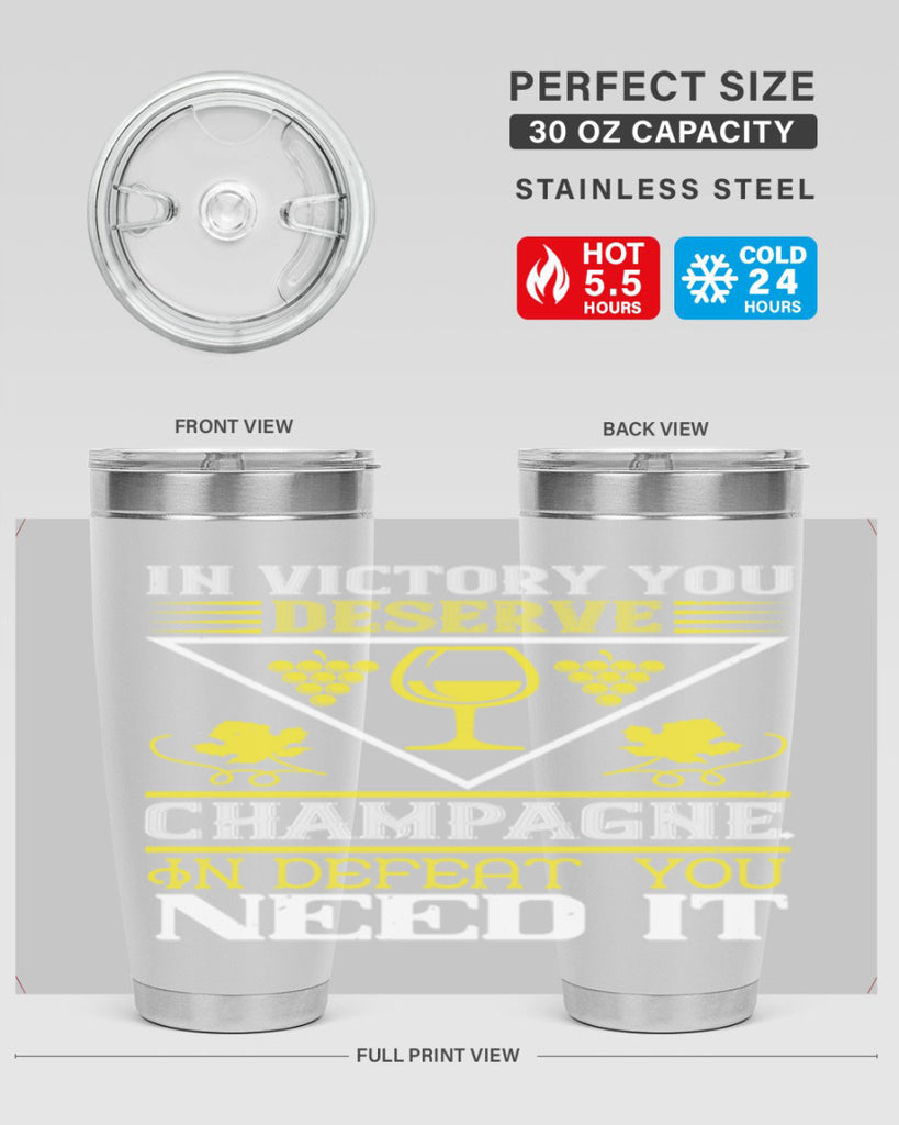 in victory you deserve champagne 76#- wine- Tumbler