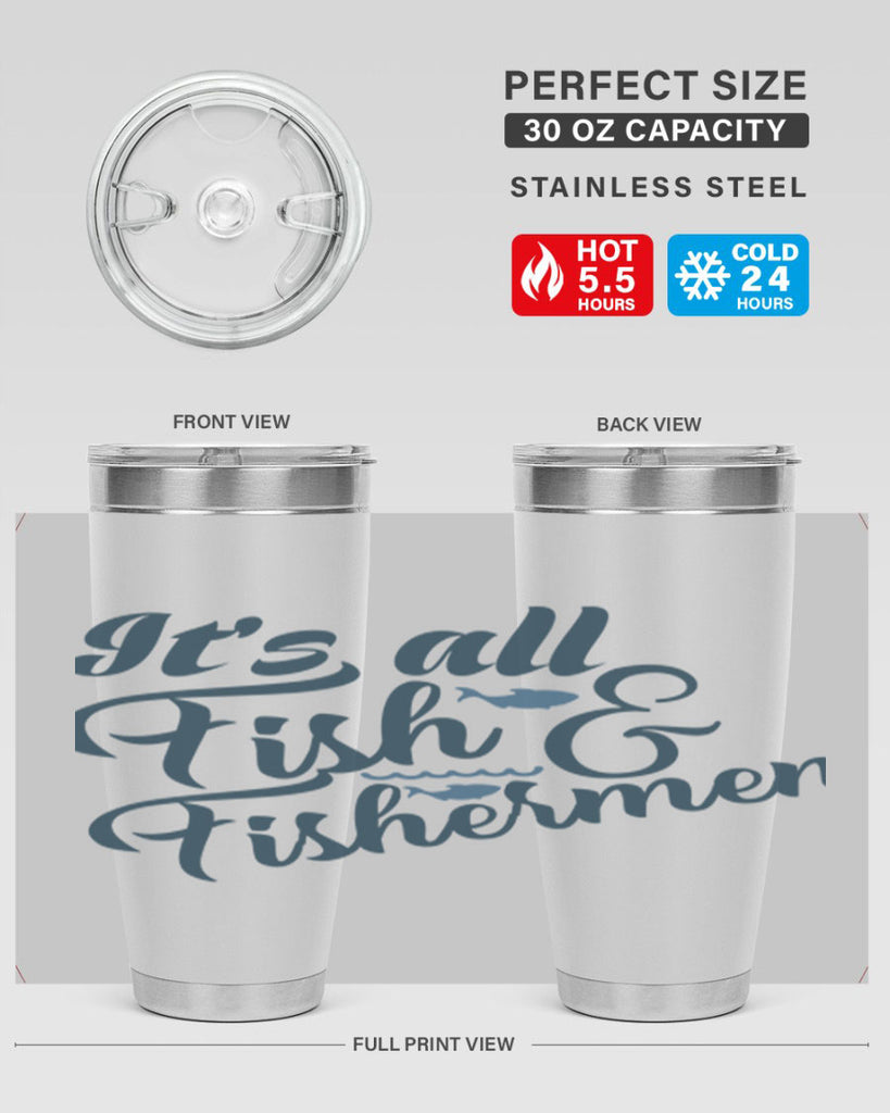 its all fish 80#- fishing- Tumbler