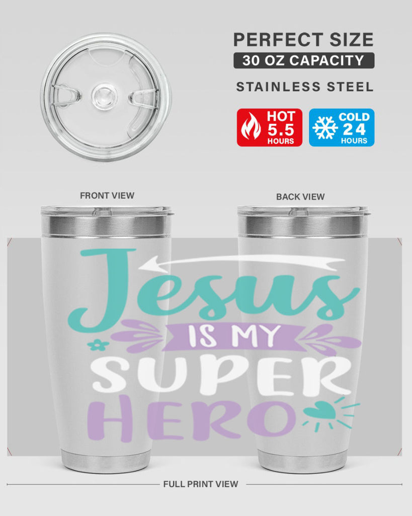 jesus is my superhero 71#- easter- Tumbler