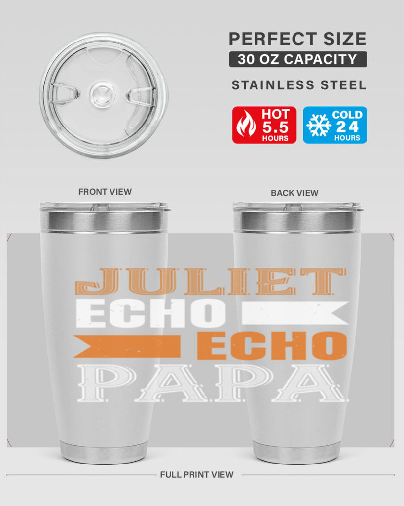 juliet echo echo papa 30#- grandpa - papa- Tumbler