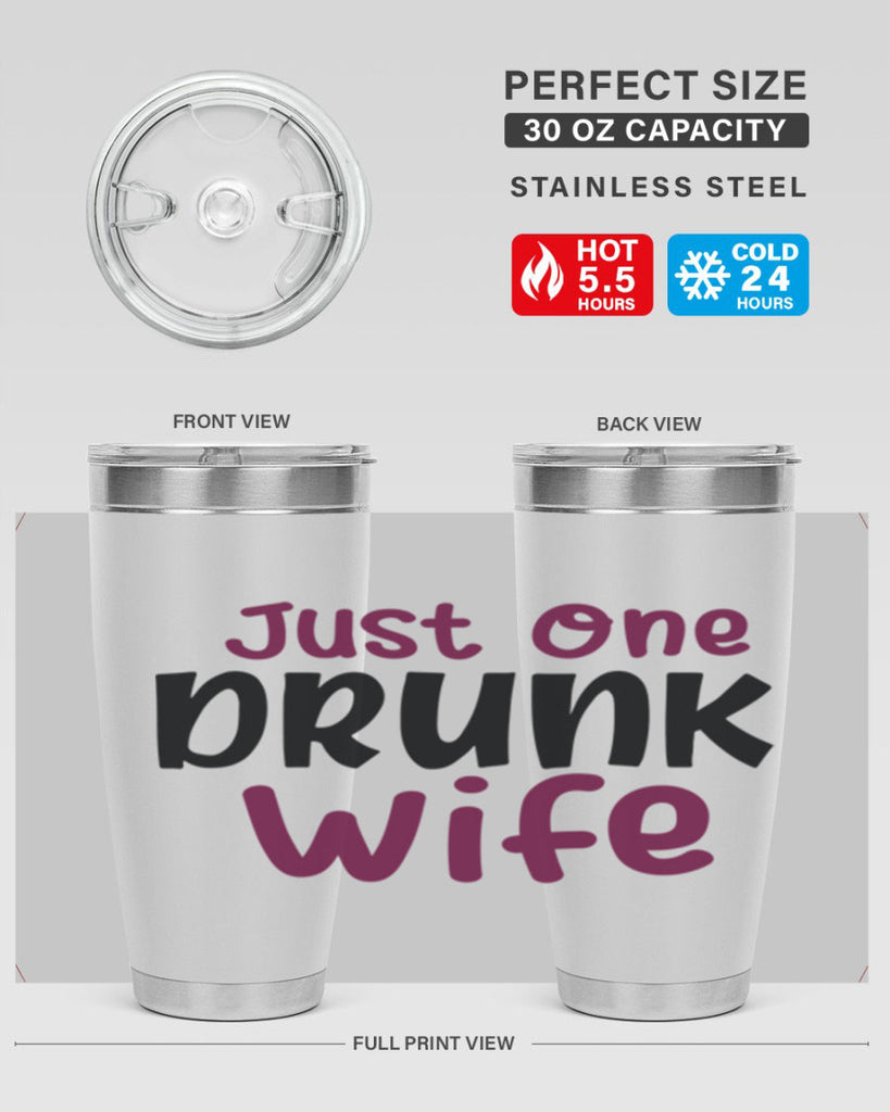 just one drunk wife 187#- wine- Tumbler