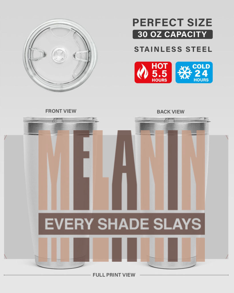 melanin every shade slays 90#- black words phrases- Cotton Tank