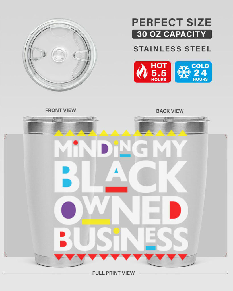 minding my black ownedbusiness 68#- black words phrases- Cotton Tank