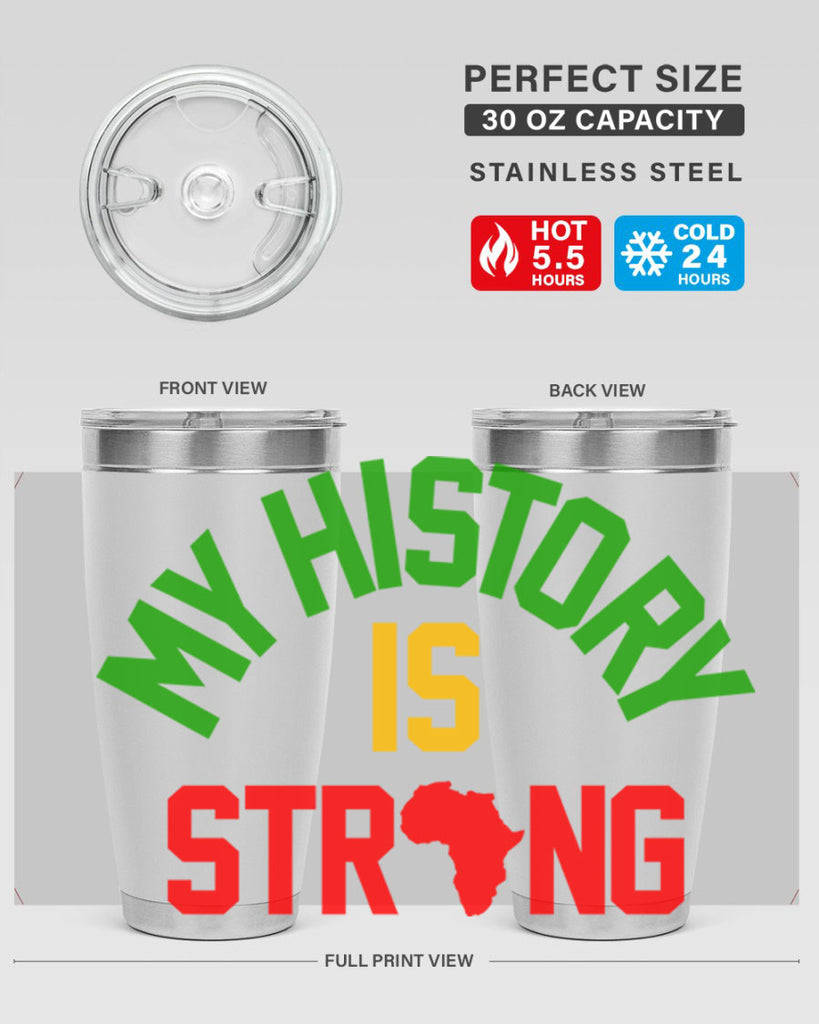 my  history is strong 66#- black words phrases- Cotton Tank