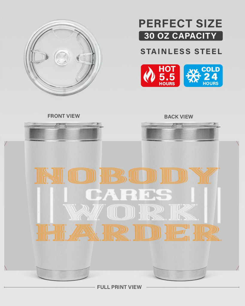 nobody i cares work herder 78#- gym- Tumbler