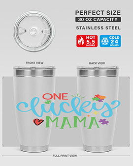 one lucky mama Style 33#- autism- Tumbler