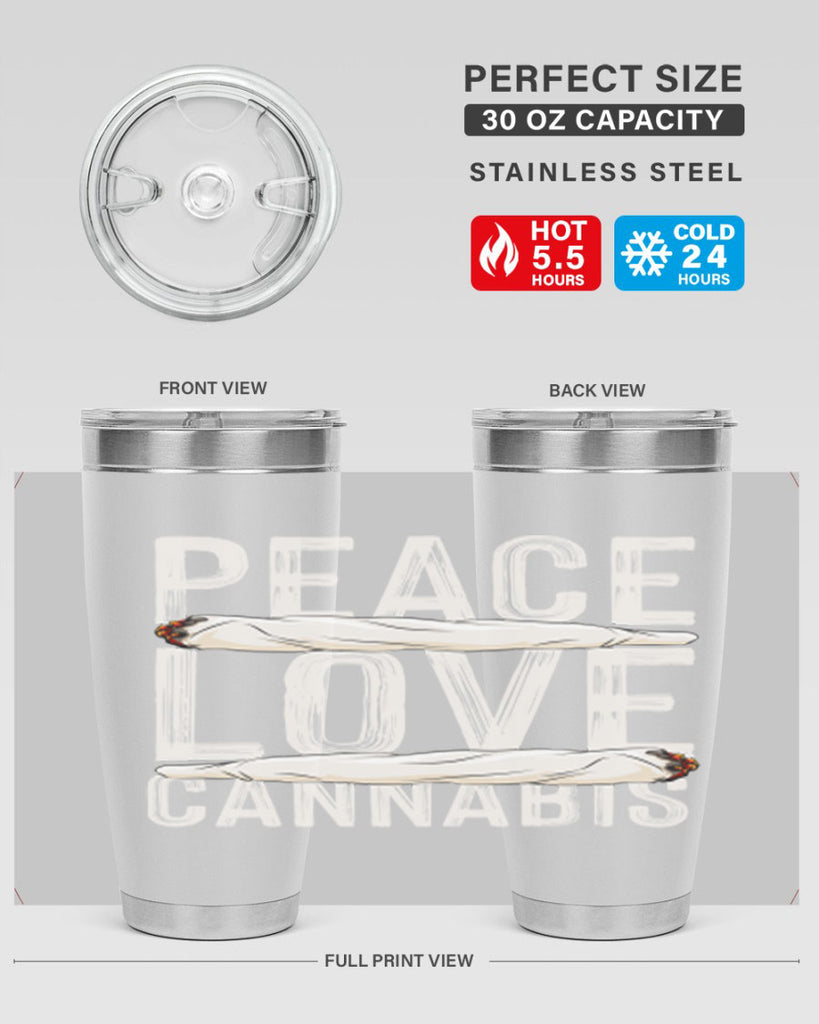 peace love cannabis 216#- marijuana- Tumbler