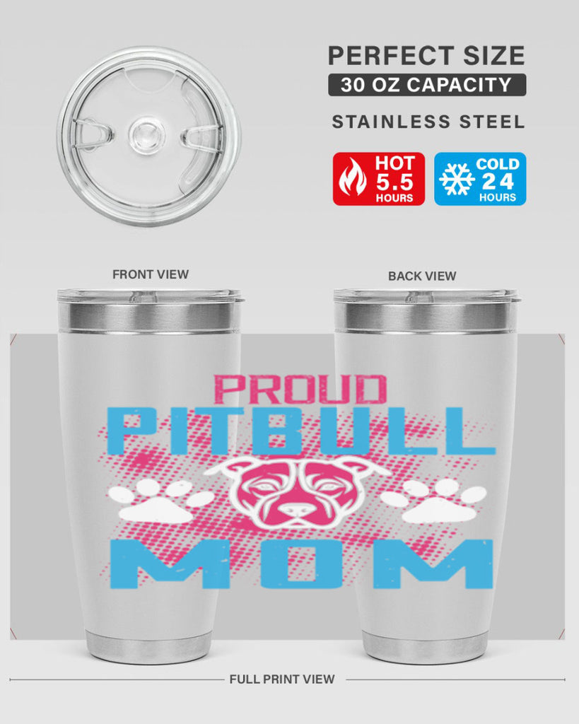 proud pitbull mom 70#- mom- Tumbler