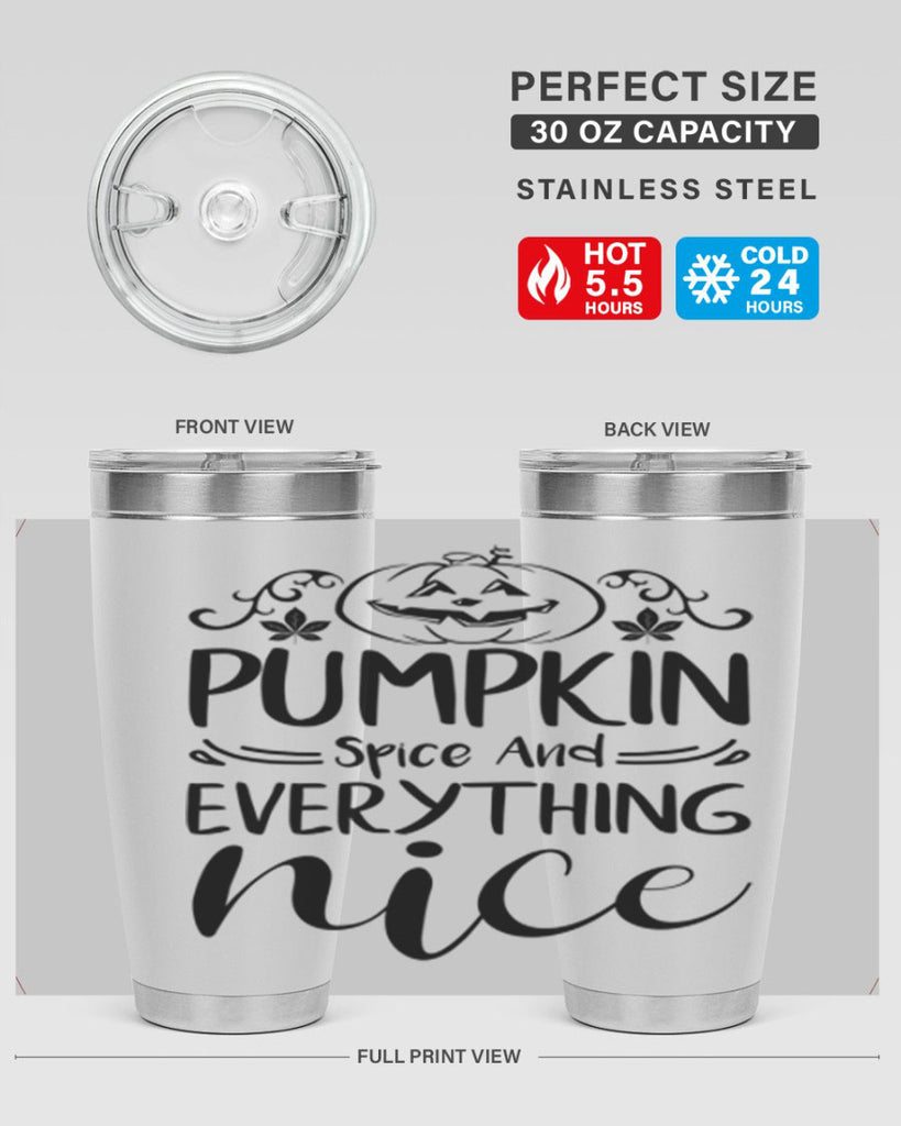 pumpkin spice and everything nice 542#- fall- Tumbler