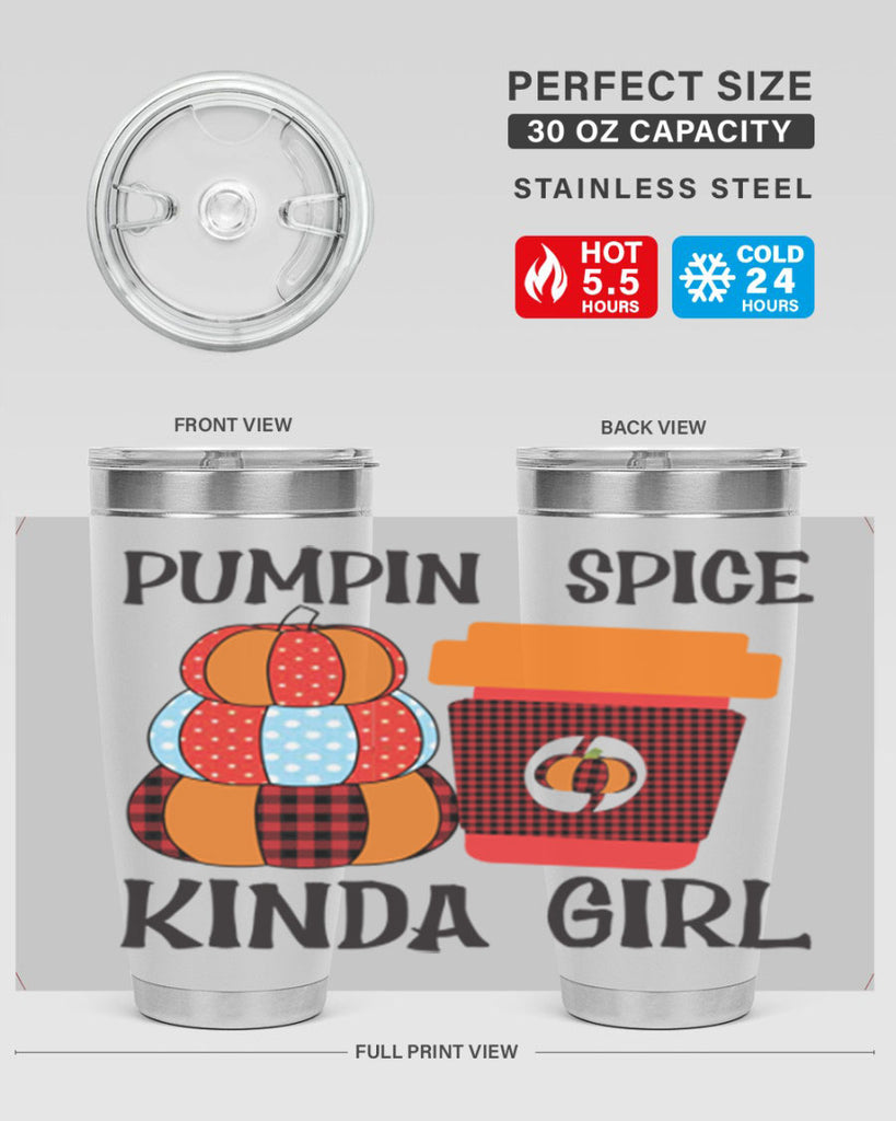 pumpkin spice kinda girl 551#- fall- Tumbler
