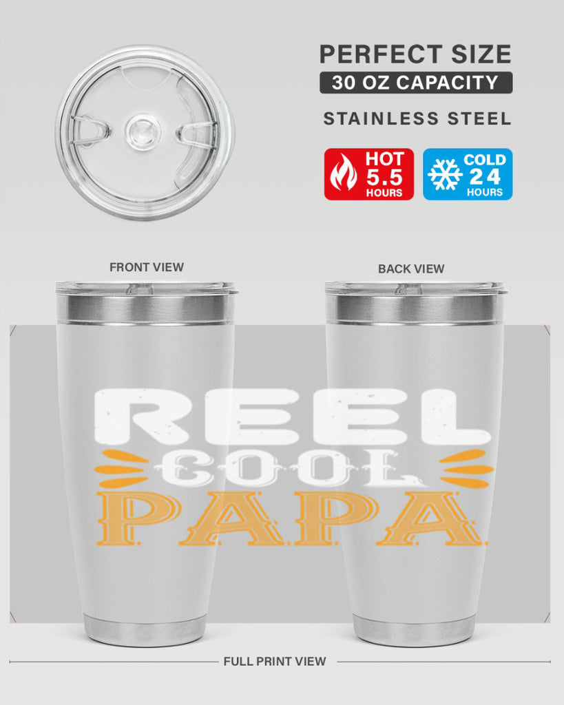 reel cool papa 12#- grandpa - papa- Tumbler