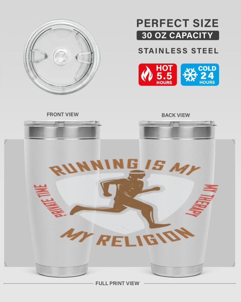 running is my private time my therapy my religion 21#- running- Tumbler