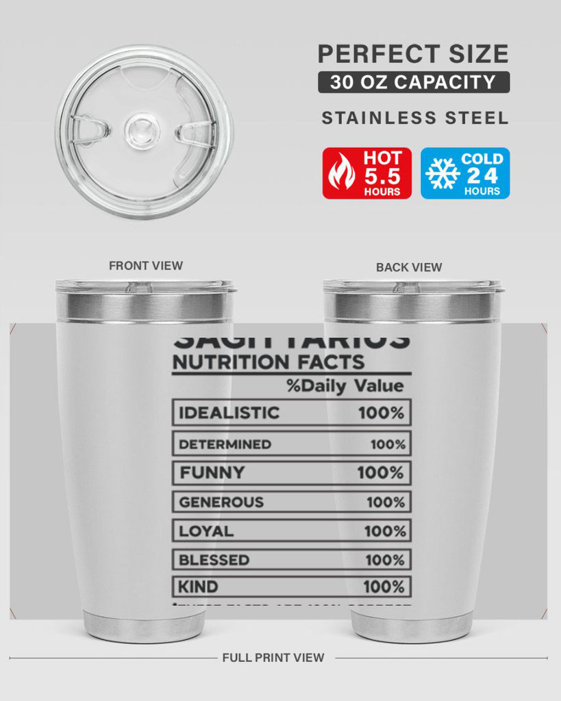 sagittarius Nutrition Facts 400#- zodiac- Tumbler