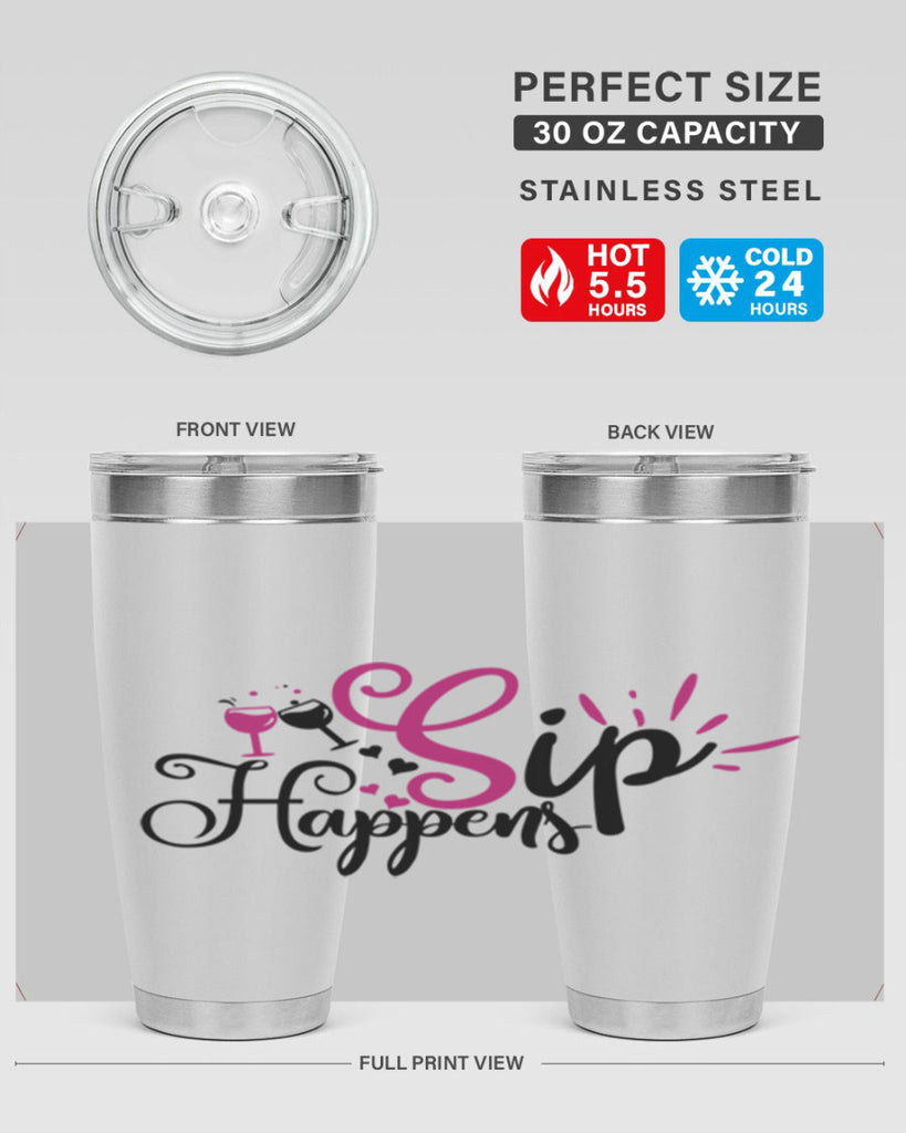 sip happens 163#- wine- Tumbler