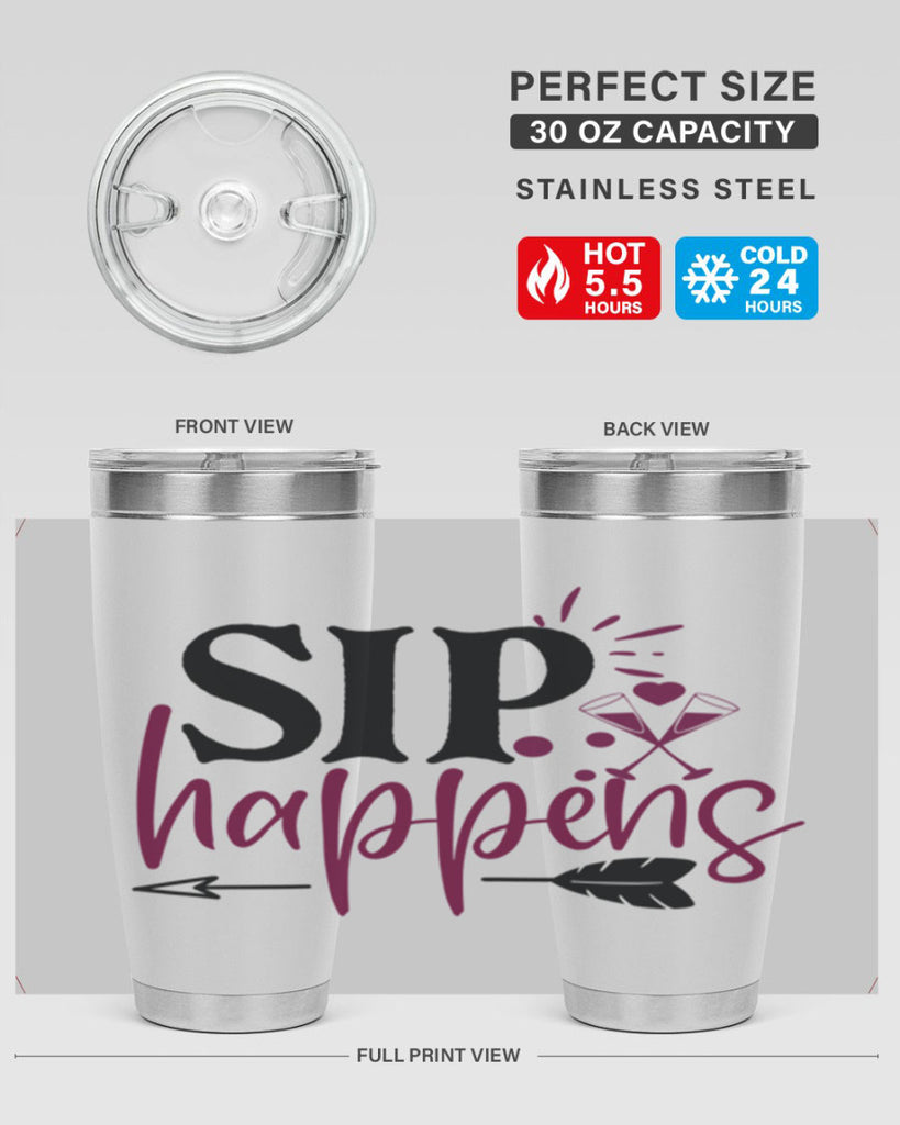 sip happens 164#- wine- Tumbler