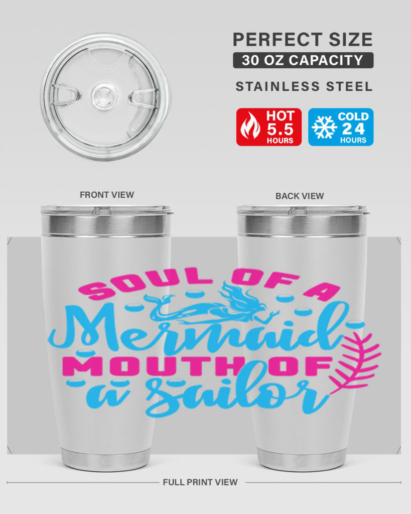 soul of a mermaid mouth of a sailor 618#- mermaid- Tumbler