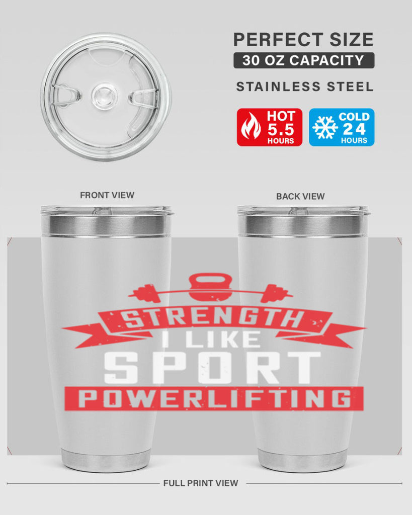 strength i like sport powerlifting 73#- gym- Tumbler