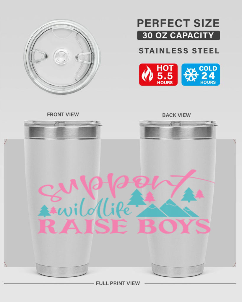 support wildlife raise boys 300#- mom- Tumbler