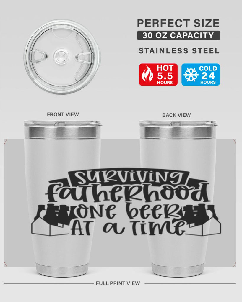 surviving fatherhood one beer at a time 19#- fathers day- Tumbler