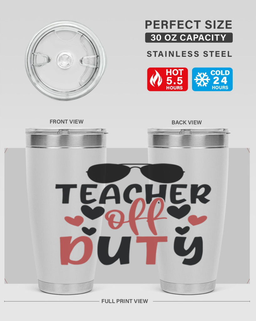 teacher off duty Style 141#- teacher- tumbler